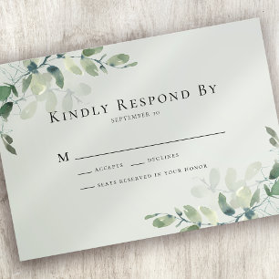 De Correspondance Carte RSVP Eucalyptus Greenery Wedding