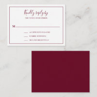 Carte RSVP mini-mariage traditionnel en Bourgogne