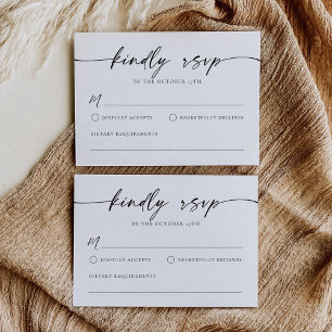 De Correspondance Carte RSVP minimaliste simple