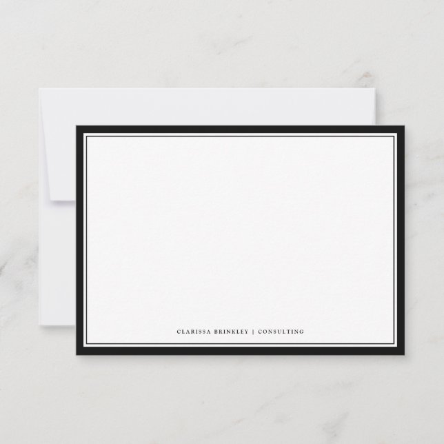 De Correspondance Carte simple à note plate (Devant)