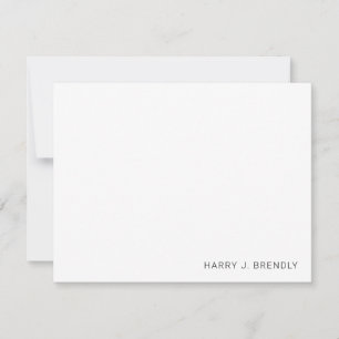 De Correspondance Carte simple minimaliste moderne à note blanche