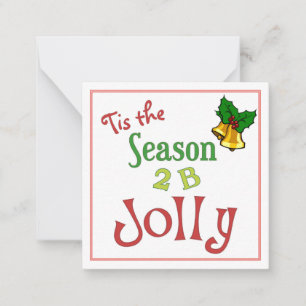 De Correspondance Cette saison pour être Jolly carte cadeau 2.5x2.5