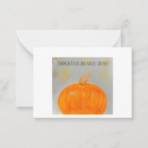 De Correspondance Citrouille Baisers blanc carte à plat