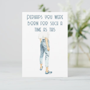 De Correspondance Esther Bible Verse Carte pour notes