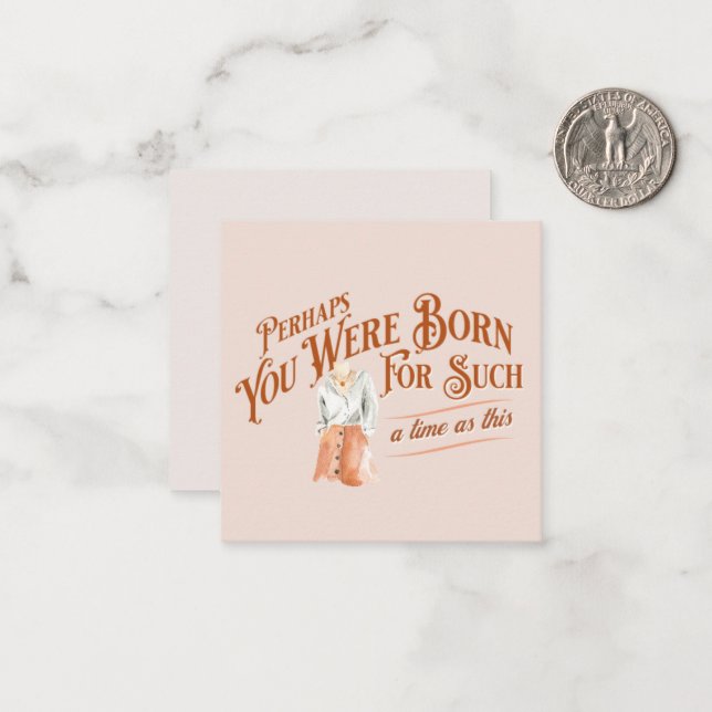 De Correspondance Esther Bible Verse Feminine Carte pour notes (Devant/Arrière en situation)