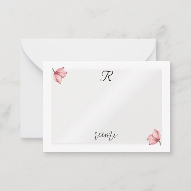 De Correspondance excellente classe argent rose facile note carte (Devant)
