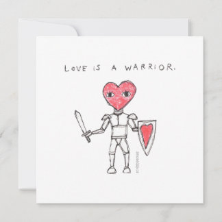 De Correspondance L'amour est un guerrier - n'importe quelle carte