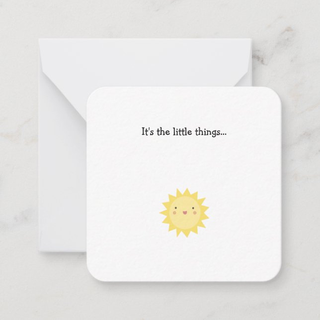 De Correspondance Little Sunshine Mini Remerciements Carte Note (Devant)