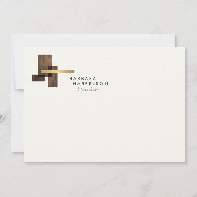 De Correspondance Logo moderne du milieu du siècle Carte pour notes  (Devant)