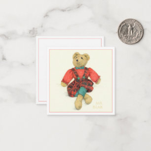 De Correspondance M. OURS Carte Carrée Plate 6,35 cm