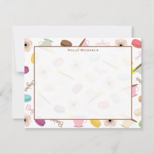De Correspondance Macarons français Anémie & Teups Carte pour notes