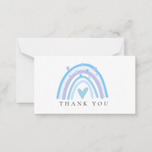 De Correspondance Merci carte floraliste avec arc-en-ciel