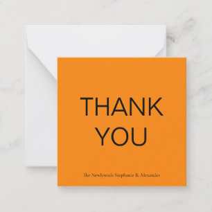 De Correspondance Mini carte simple Merci orange d'automne Carré