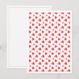 De Correspondance MINI COEURS 11,4x15,9 Carte Plate à Fond Perdu