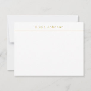 De Correspondance Monogramme minimaliste moderne Nom Carte à note pl