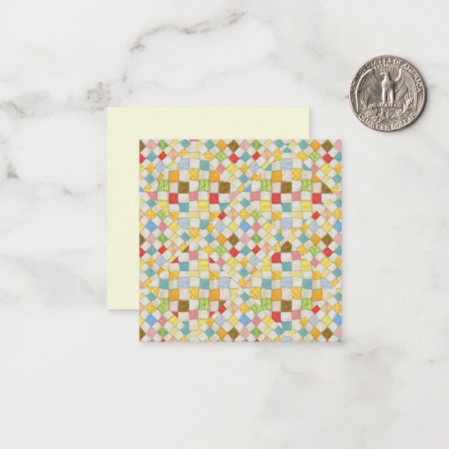 De Correspondance MOSAIC QUILT 2.5x2.5 Carte plate / Crème (Devant/Arrière en situation)