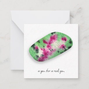 De Correspondance *~* RUBY IN ZOICITE Gemstone AP64 Carte à note pla