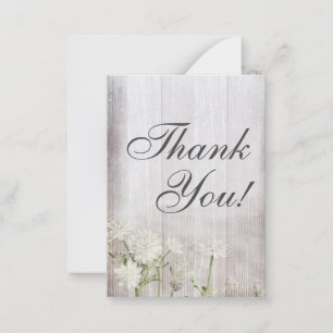 De Correspondance Rustique Floral Moderne Merci Carte Note V2