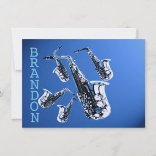De Correspondance Saxophone Music Merci bleu carte plat