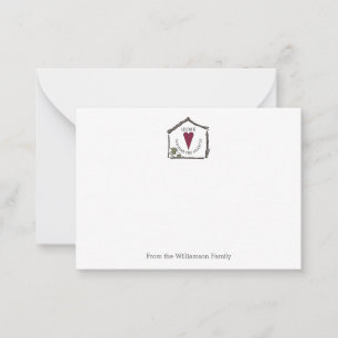 De Correspondance Simple Home est là où le coeur est Carte pour note