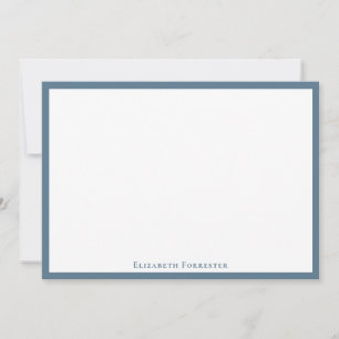 De Correspondance Stone Blue Elegant Moderne Carte Note Plat