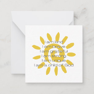 De Correspondance Sunshine Carte d'Affirmation Quotidienne