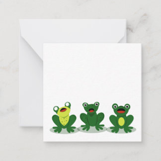 De Correspondance Trois grenouilles mignonnes - Carte à note plate