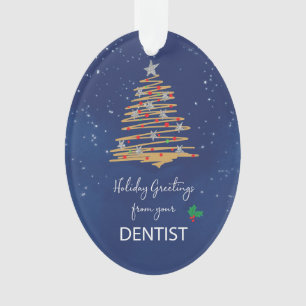 De Dentist Christmas Tree Nom personnalisable
