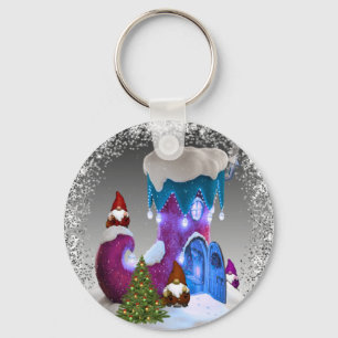 de enanos en la navidad keychain
