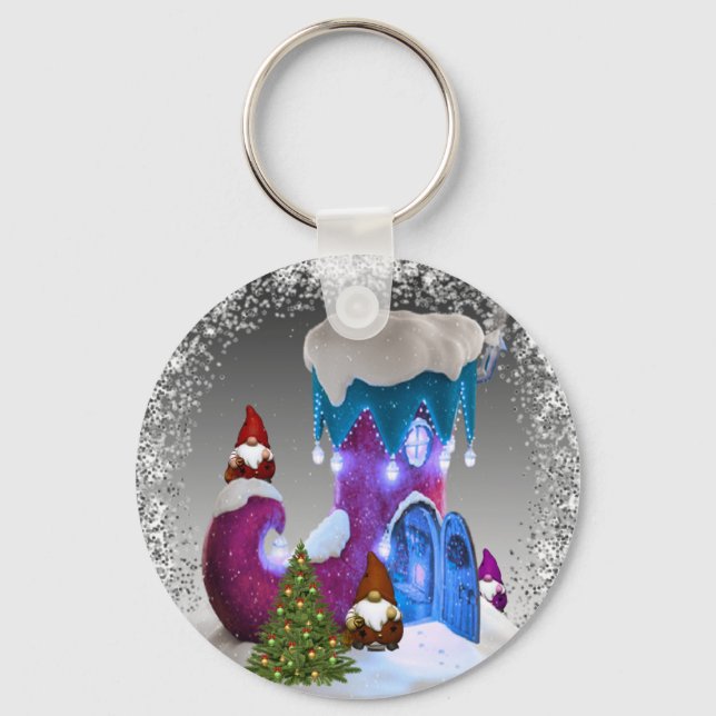  de enanos en la navidad keychain (Front)