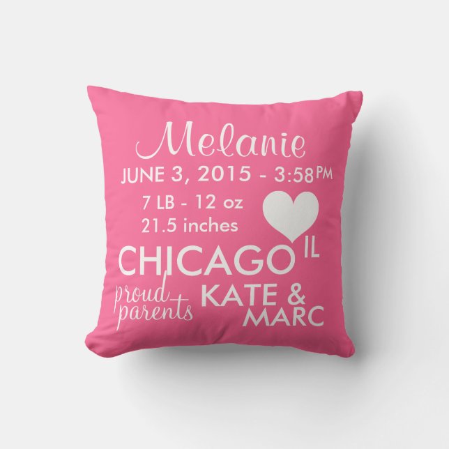 De faire-part de naissance coussin de (Recto)