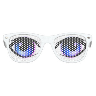 DE FÊTE ENFANT YEUX BLEUS. LES YEUX D'ÉMOJI. LUNETTES ENFANTS