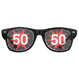 De Fête Retro 50 Anniversaire rétro Shades / Fun Party Lunettes