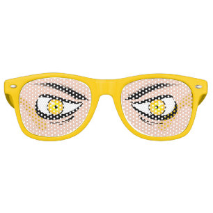 De Fête Retro Lunettes Avec Lentilles Jaune Moyenne