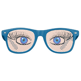 De Fête Retro Lunettes Funny Blue Eyes
