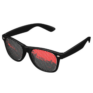 De Fête Retro Lunettes noir et rouge Rouge Et Noir