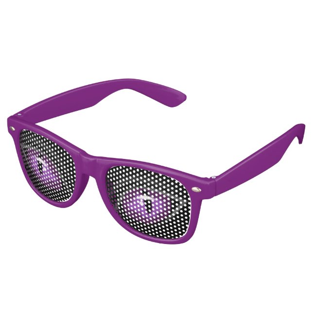 De Fête Retro Lunettes oculaires violettes (Angulaire)