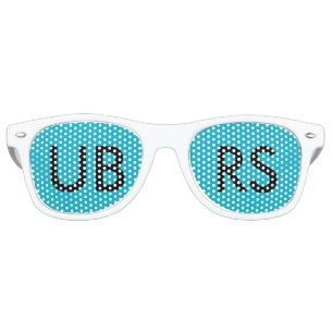 De Fête Retro Ventilateurs UBRS Lunettes avec lentille bleue