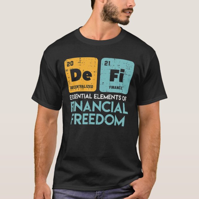 De Fi Decentralized Finance Crypto Stock Exchange T-Shirt (Front)