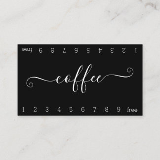 De Fidélité Carte à punch au café Loyauté double nombre en flo