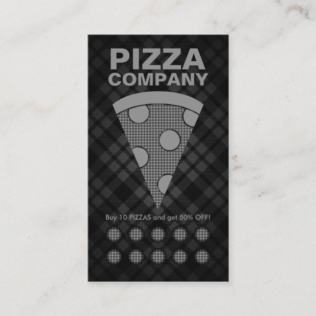 De Fidélité carte perforée à la pizza plaid (Devant)