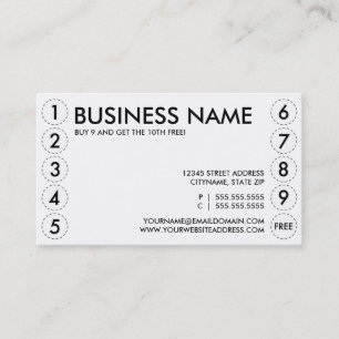 De Fidélité carte perforée simple