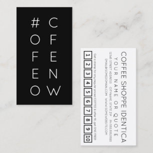 De Fidélité Carte punch #COFFEENOW hashtag loyalty