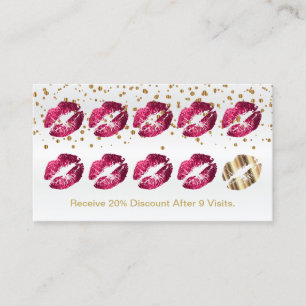 De Fidélité Carte Punch Loyalty - Parties scintillant rose cha