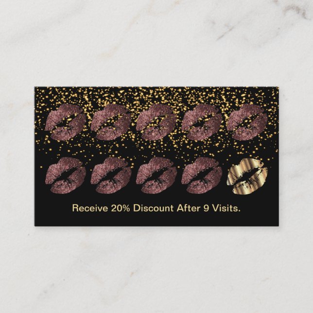 De Fidélité Carte Punch Loyalty - Parties scintillant Rose Dus (Devant)