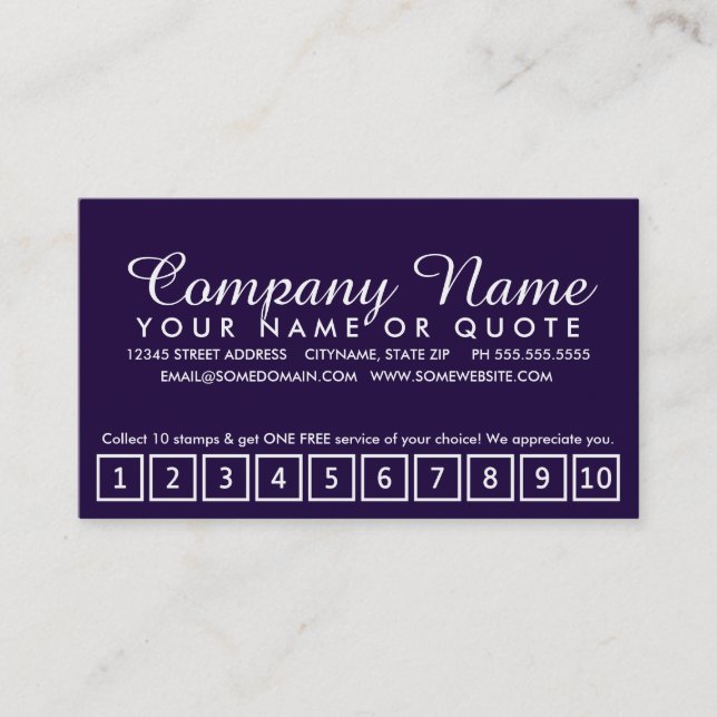 De Fidélité carte punch salon loyalty : style emo (Devant)