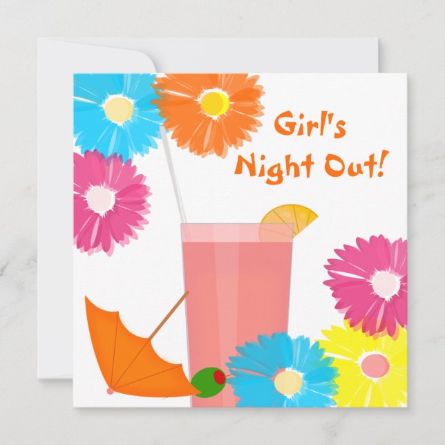 De filles de nuit invitation de partie de thème de (Devant)