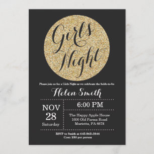 De filles de nuit noir et invitation de parties