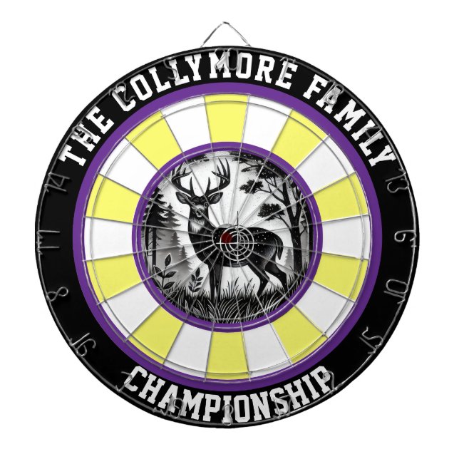 De Fléchettes Art Russe Cible Deer Forest (Devant)