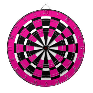 De Fléchettes Cible noire et blanche rose